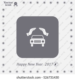 Car Insurance web icon. vector design