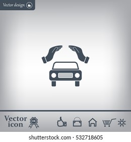 Car Insurance web icon. vector design