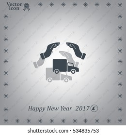 Car Insurance web icon. vector design
