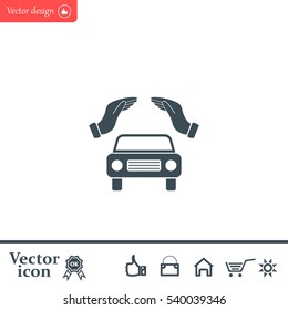 Car Insurance web icon. vector design