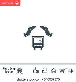 Car Insurance web icon. vector design