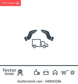 Car Insurance web icon. vector design