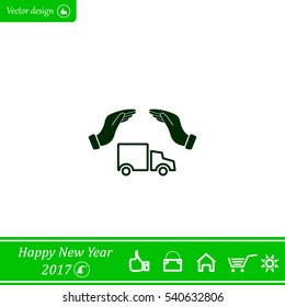 Car Insurance web icon. vector design