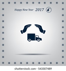 Car Insurance web icon. vector design