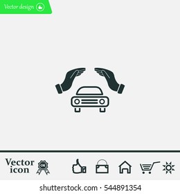 Car Insurance web icon. vector design