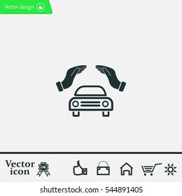 Car Insurance web icon. vector design
