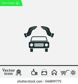 Car Insurance web icon. vector design