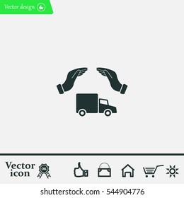 Car Insurance web icon. vector design