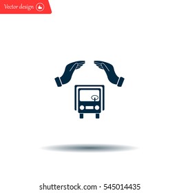 Car Insurance web icon. vector design
