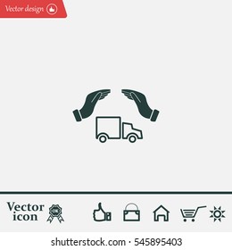 Car Insurance web icon. vector design