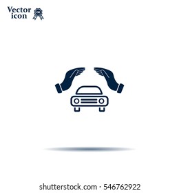 Car Insurance web icon. vector design