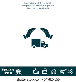 Car Insurance web icon. vector design