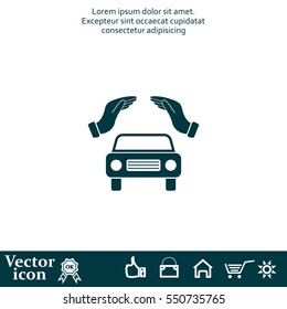 Car Insurance web icon. vector design