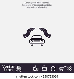 Car Insurance web icon. vector design