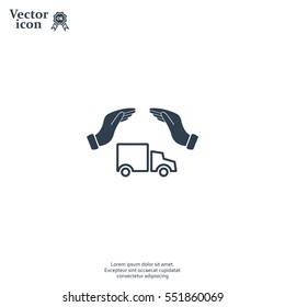 Car Insurance web icon. vector design