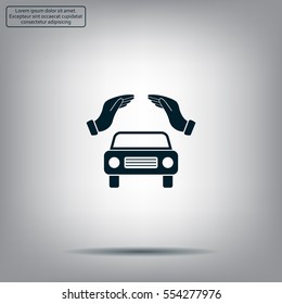 Car Insurance web icon. vector design