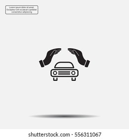 Car Insurance web icon. vector design