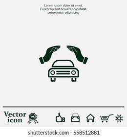 Car Insurance web icon. vector design