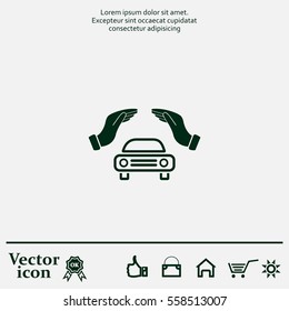 Car Insurance web icon. vector design
