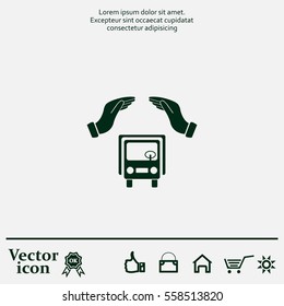 Car Insurance web icon. vector design