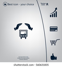 Car Insurance web icon. vector design