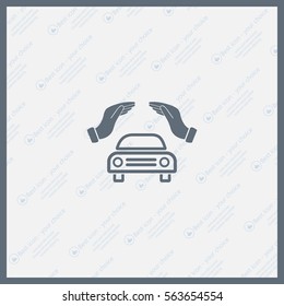 Car Insurance web icon. vector design