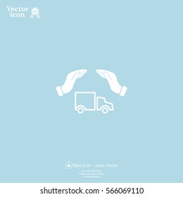 Car Insurance web icon. vector design