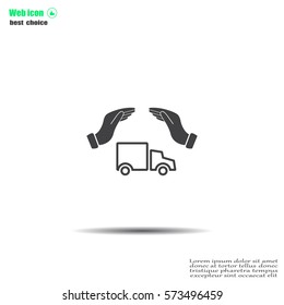 Car Insurance web icon. vector design