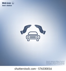Car Insurance web icon. vector design