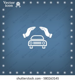 Car Insurance web icon. vector design