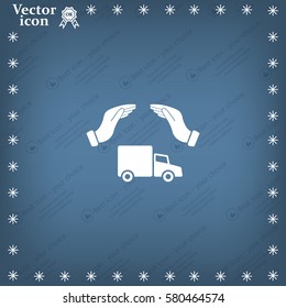 Car Insurance web icon. vector design