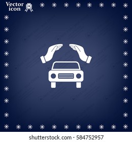 Car Insurance web icon. vector design