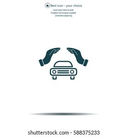 Car Insurance web icon. vector design