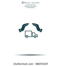 Car Insurance web icon. vector design