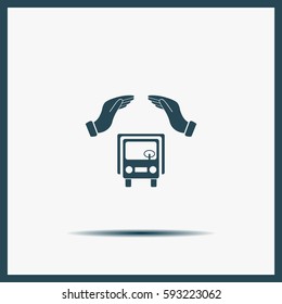 Car Insurance web icon. vector design