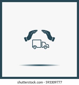 Car Insurance web icon. vector design