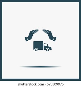 Car Insurance web icon. vector design