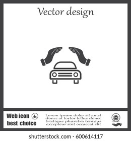 Car Insurance web icon. vector design