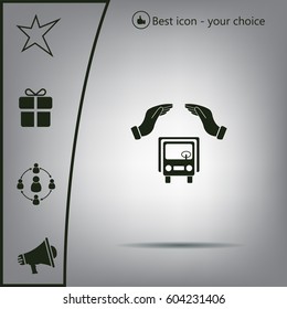Car Insurance web icon. vector design