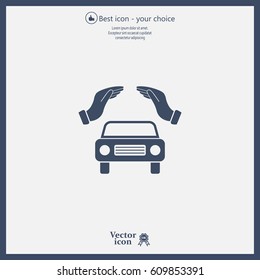 Car Insurance web icon. vector design