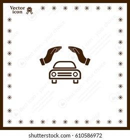 Car Insurance web icon. vector design