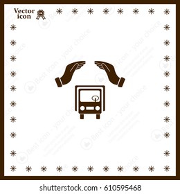 Car Insurance web icon. vector design