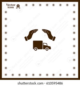 Car Insurance web icon. vector design