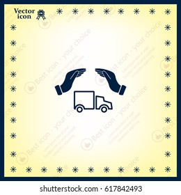Car Insurance web icon. vector design