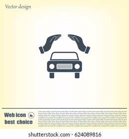 Car Insurance web icon. vector design
