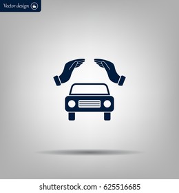 Car Insurance web icon. vector design