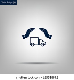 Car Insurance web icon. vector design