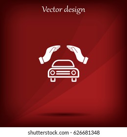 Car Insurance web icon. vector design