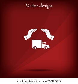 Car Insurance web icon. vector design