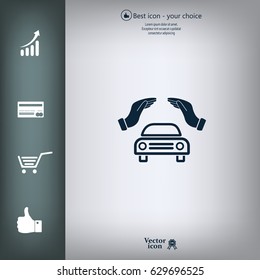 Car Insurance web icon. vector design